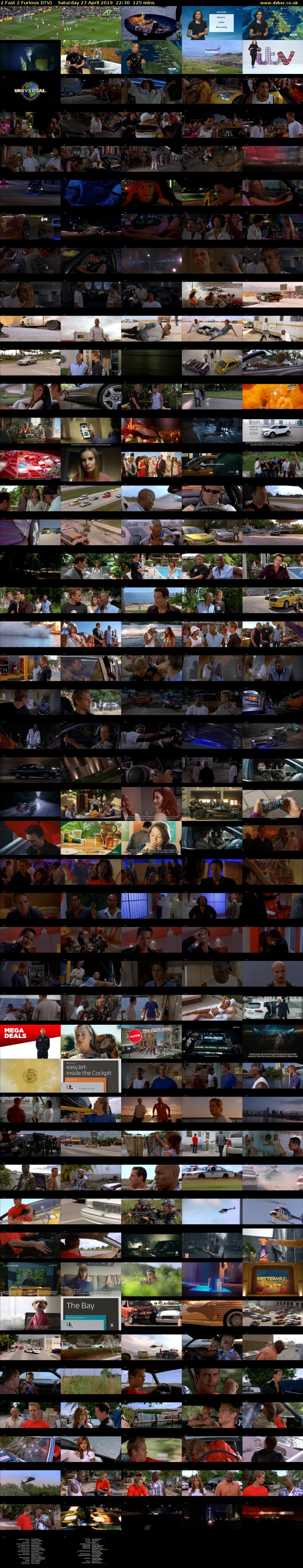 2 Fast 2 Furious (ITV) Saturday 27 April 2019 22:30 - 00:35