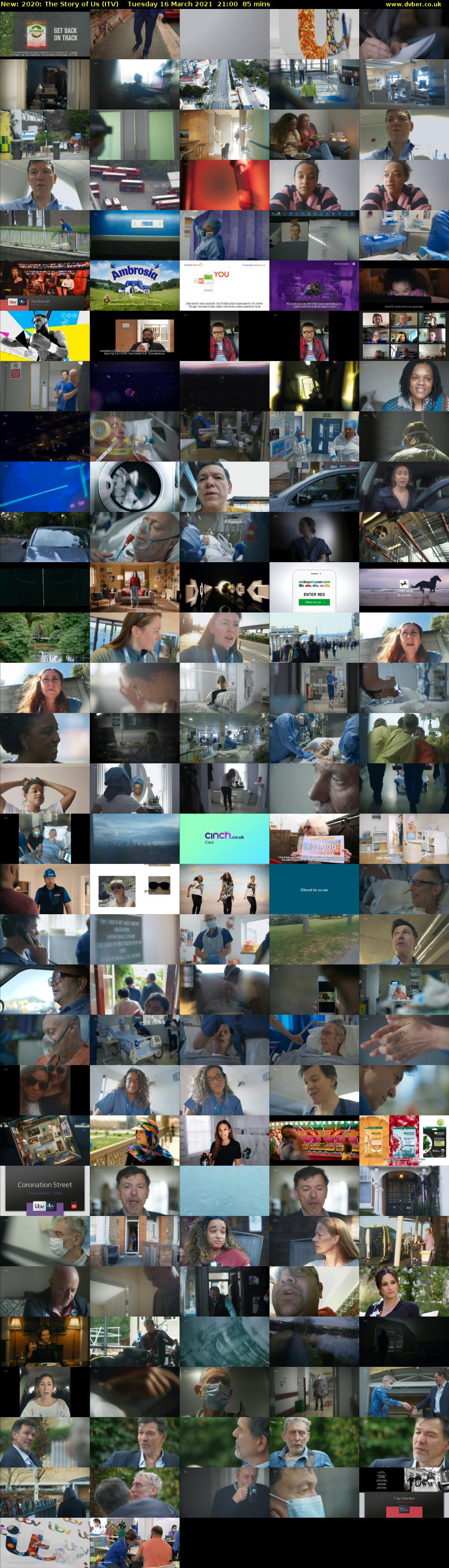 2020: The Story of Us (ITV) Tuesday 16 March 2021 21:00 - 22:25