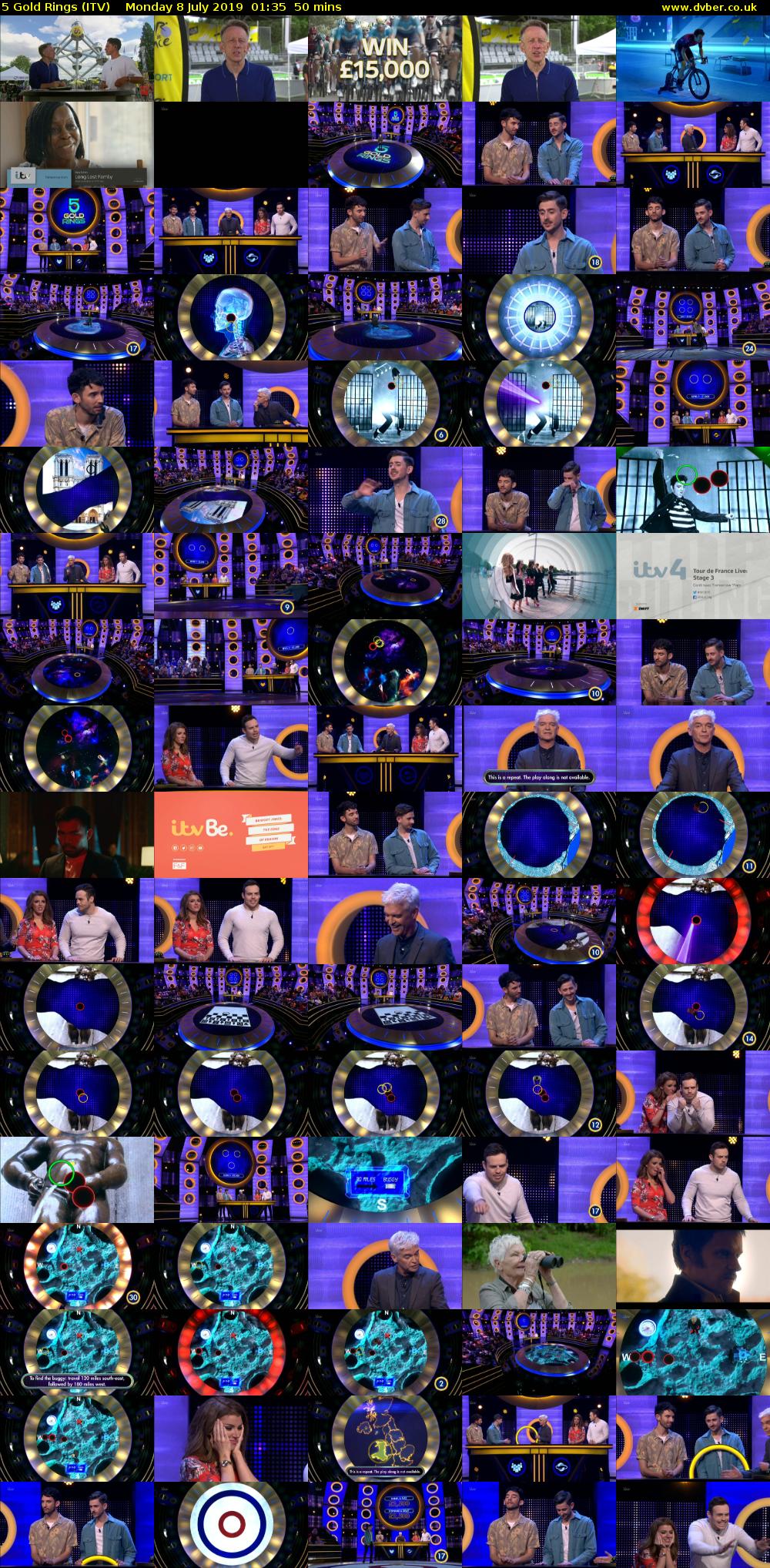 5 Gold Rings (ITV) Monday 8 July 2019 01:35 - 02:25