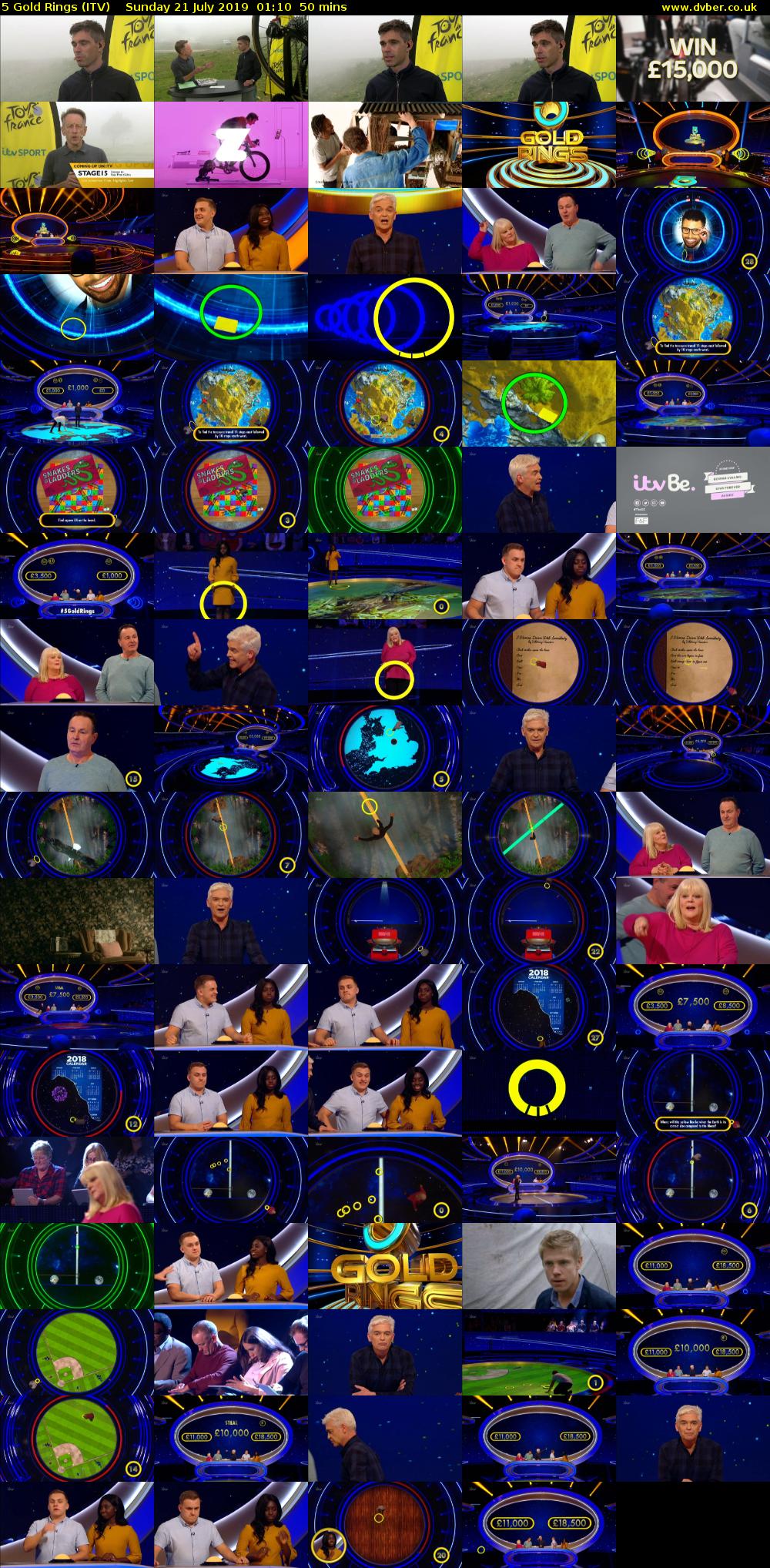 5 Gold Rings (ITV) Sunday 21 July 2019 01:10 - 02:00