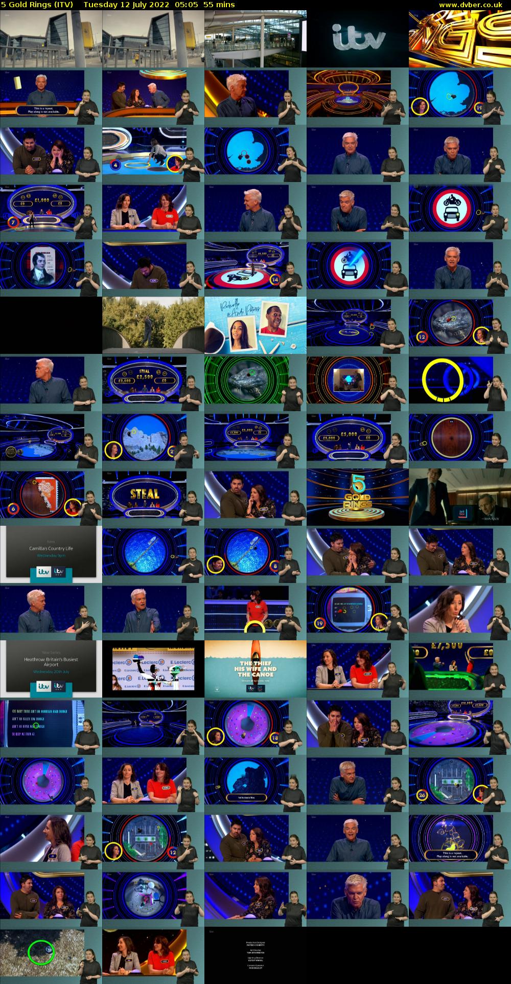 5 Gold Rings (ITV) Tuesday 12 July 2022 05:05 - 06:00