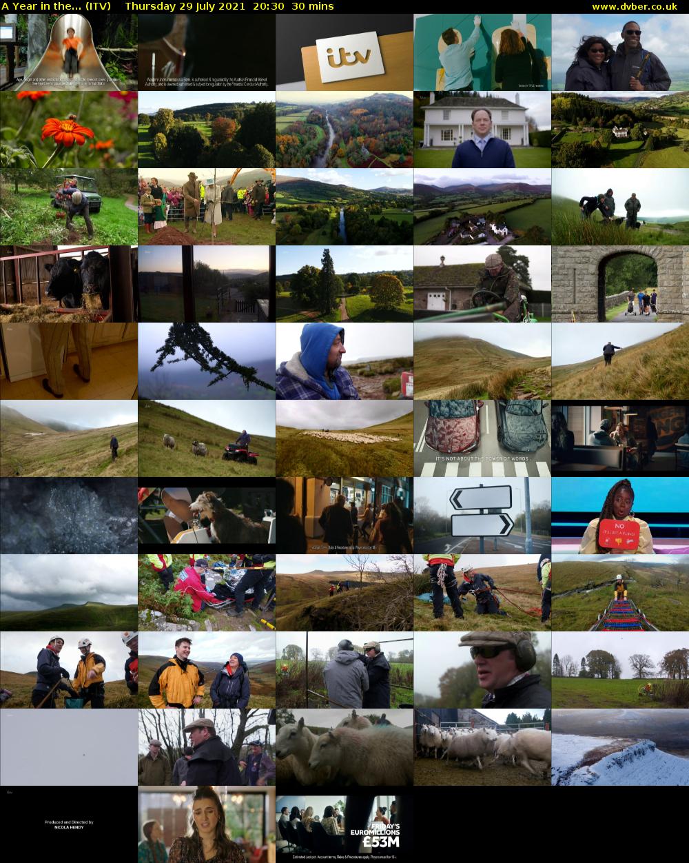 A Year in the... (ITV) Thursday 29 July 2021 20:30 - 21:00