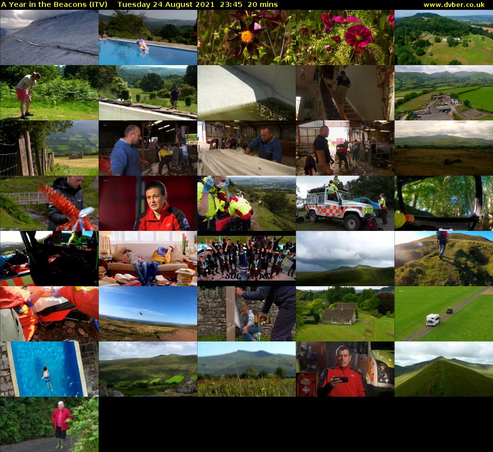A Year in the Beacons (ITV) Tuesday 24 August 2021 23:45 - 00:05