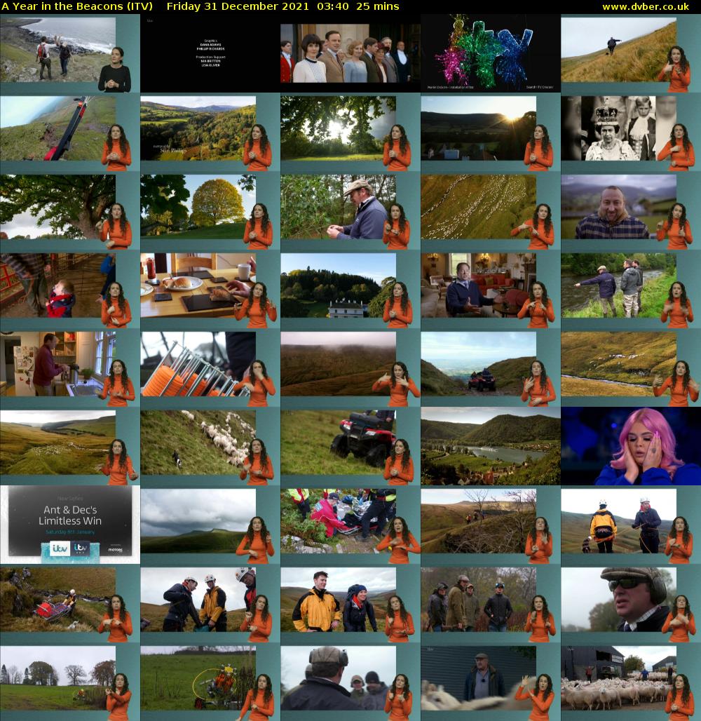 A Year in the Beacons (ITV) Friday 31 December 2021 03:40 - 04:05