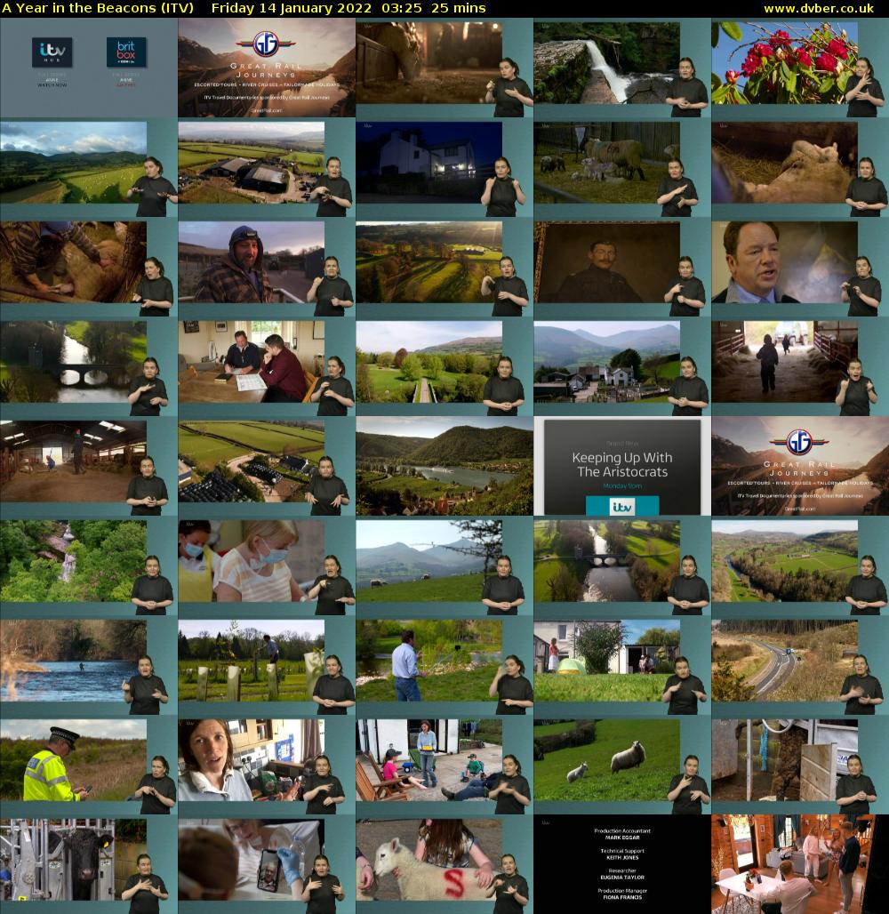 A Year in the Beacons (ITV) Friday 14 January 2022 03:25 - 03:50