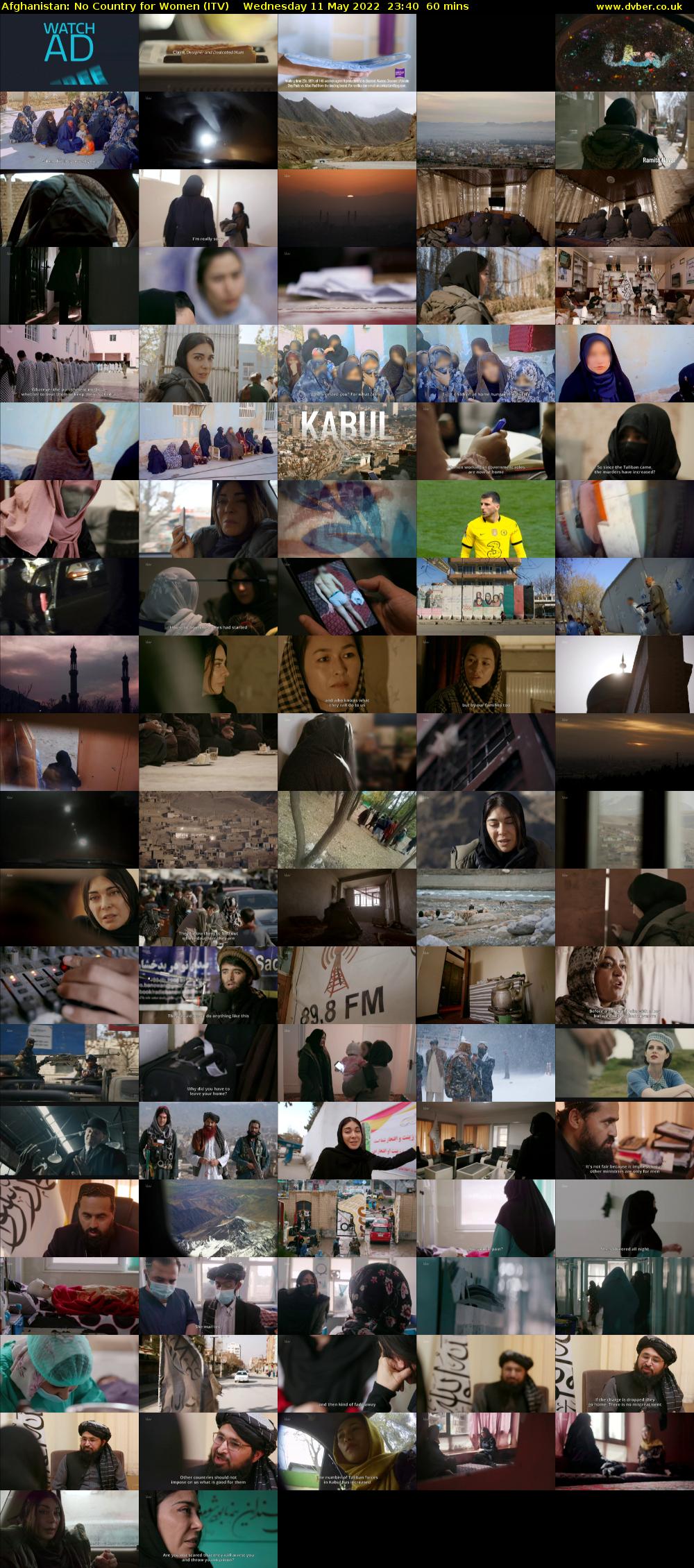 Afghanistan: No Country for Women (ITV) Wednesday 11 May 2022 23:40 - 00:40