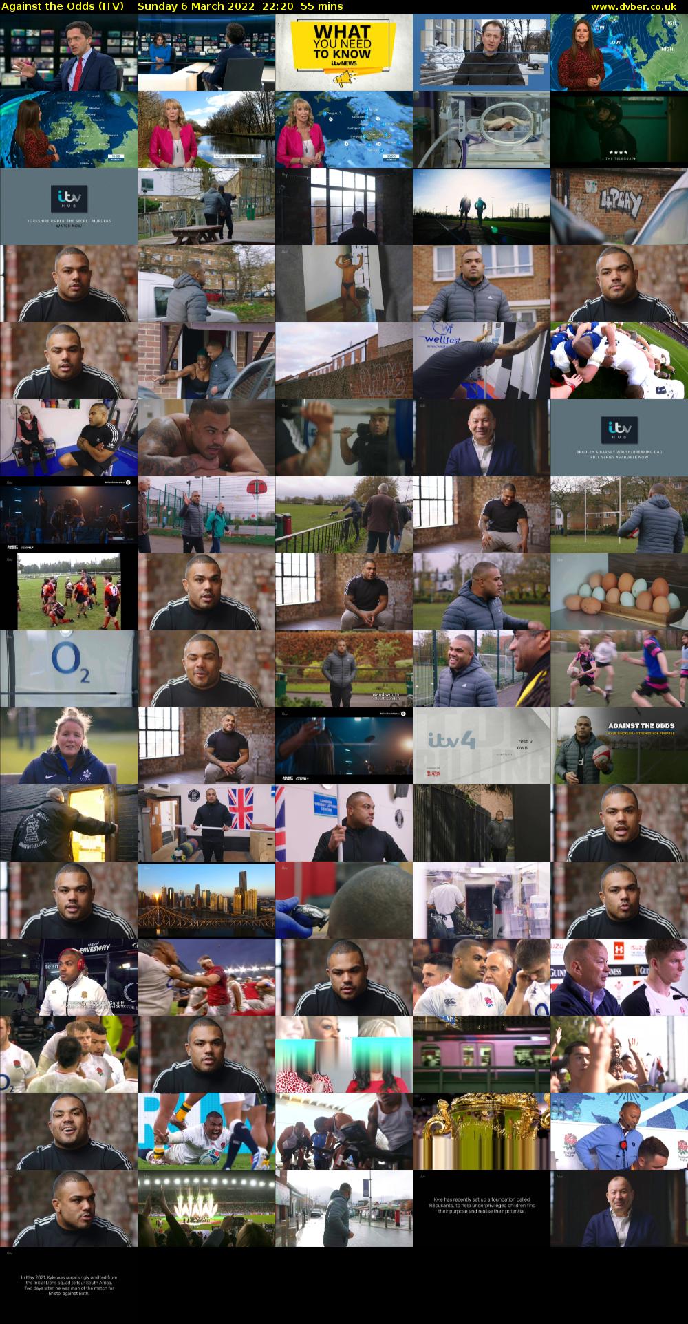 Against the Odds (ITV) Sunday 6 March 2022 22:20 - 23:15