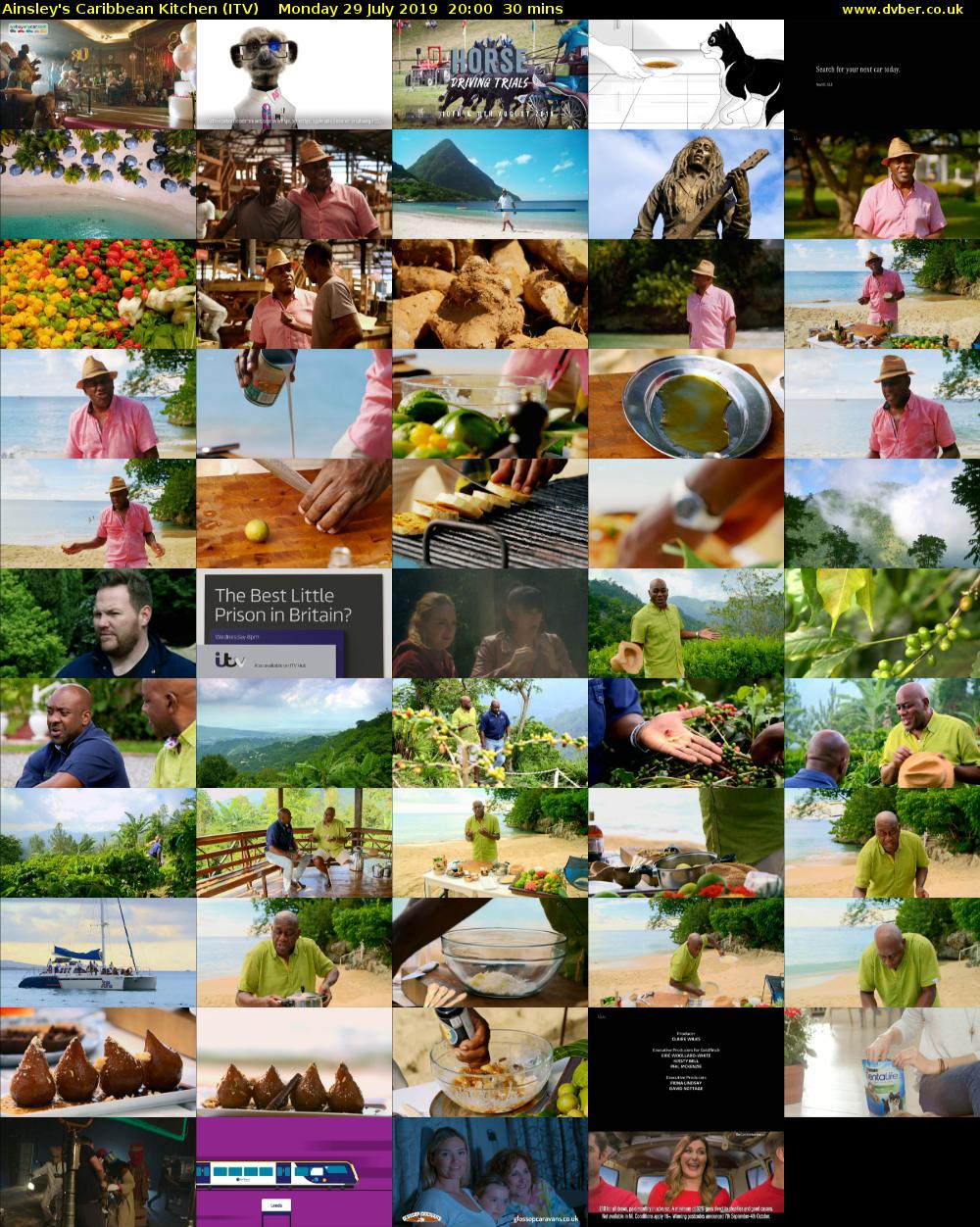 Ainsley's Caribbean Kitchen (ITV) Monday 29 July 2019 20:00 - 20:30