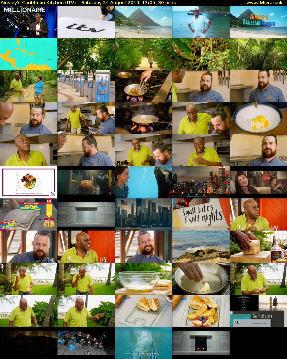 Ainsley's Caribbean Kitchen (ITV) Saturday 24 August 2019 12:05 - 12:35