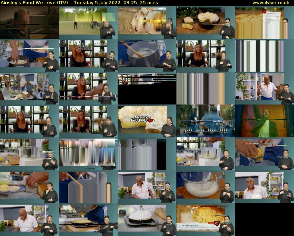 Ainsley's Food We Love (ITV) Tuesday 5 July 2022 03:25 - 03:50