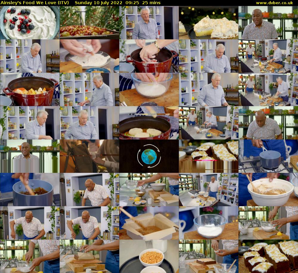 Ainsley's Food We Love (ITV) Sunday 10 July 2022 09:25 - 09:50