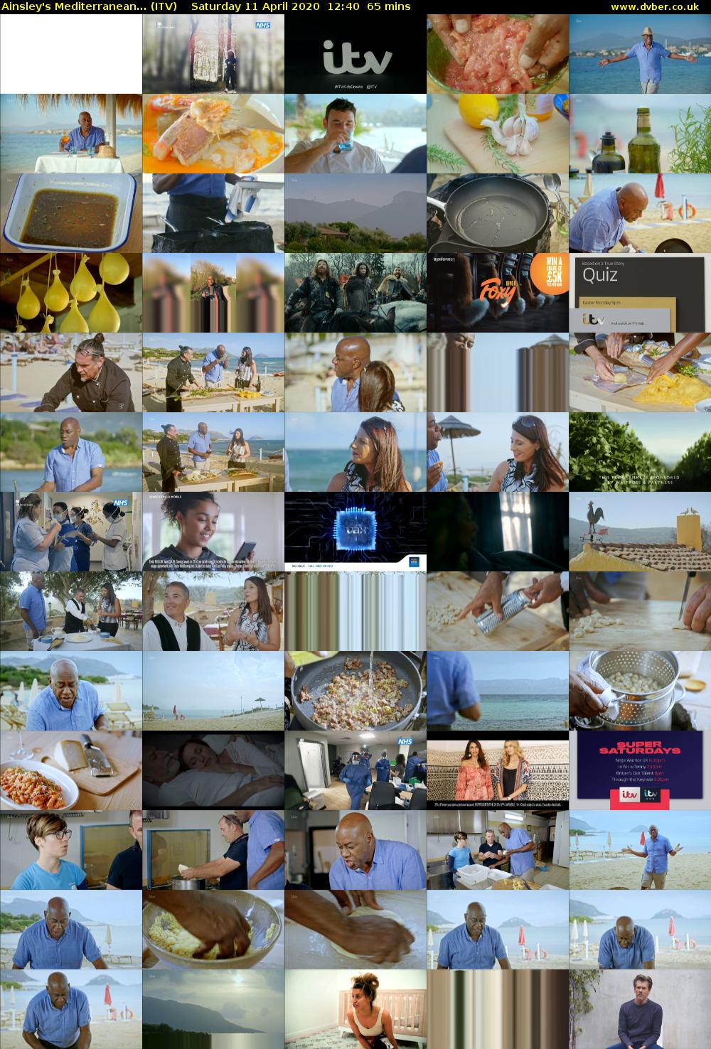 Ainsley's Mediterranean... (ITV) Saturday 11 April 2020 12:40 - 13:45