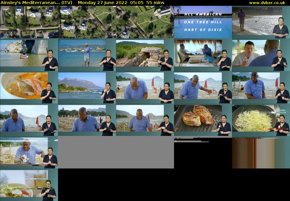 Ainsley's Mediterranean... (ITV) Monday 27 June 2022 05:05 - 06:00