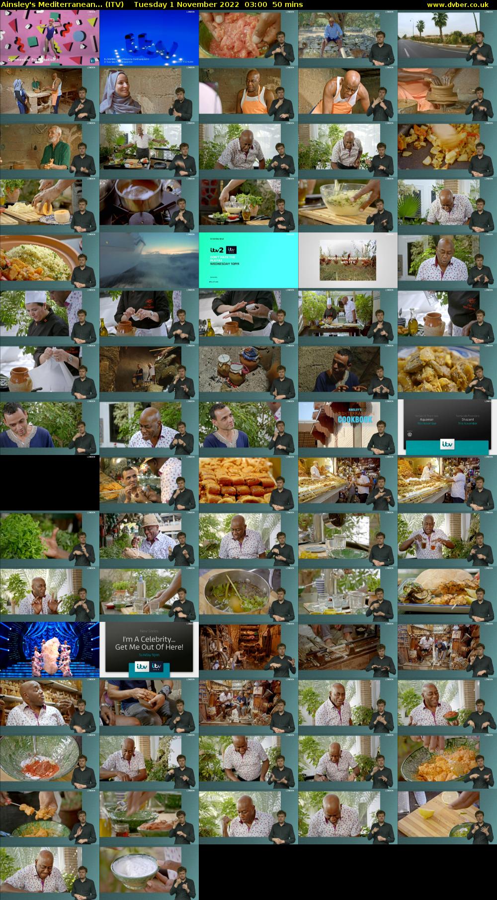 Ainsley's Mediterranean... (ITV) Tuesday 1 November 2022 03:00 - 03:50