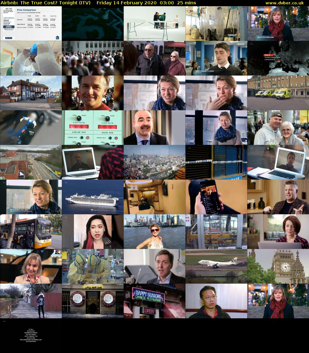 Airbnb: The True Cost? Tonight (ITV) Friday 14 February 2020 03:00 - 03:25