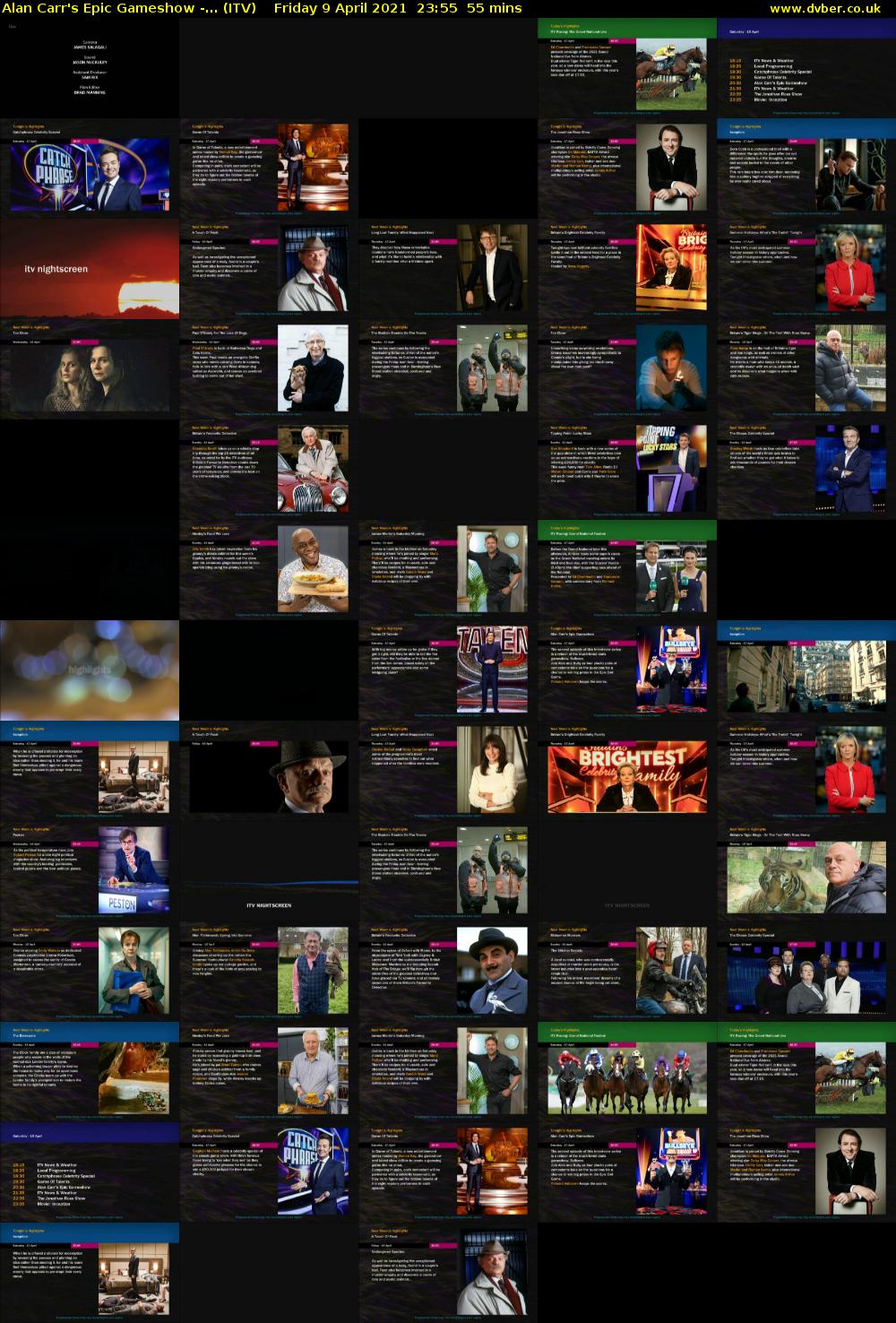 Alan Carr's Epic Gameshow -... (ITV) Friday 9 April 2021 23:55 - 00:50