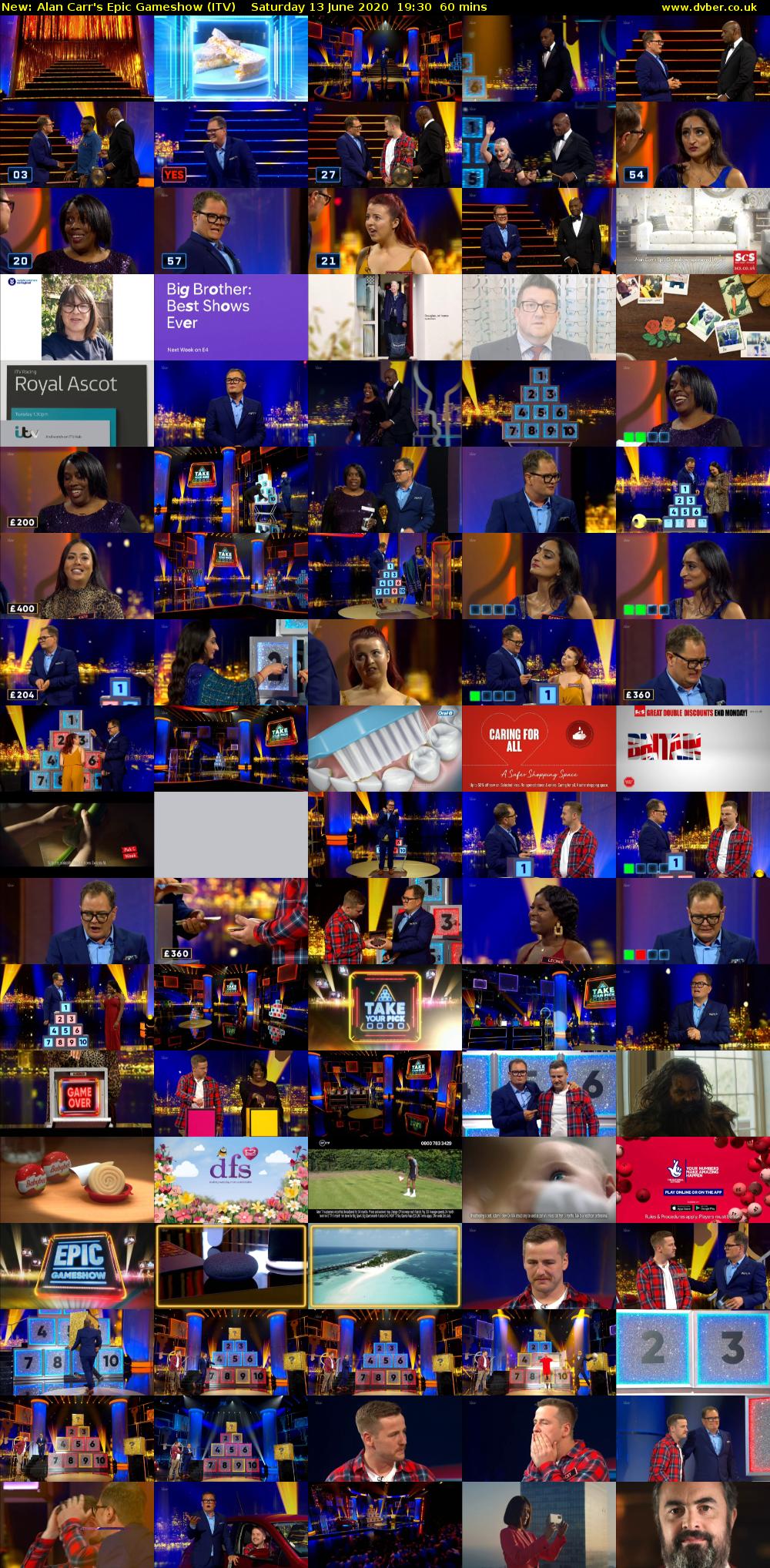 Alan Carr's Epic Gameshow (ITV) Saturday 13 June 2020 19:30 - 20:30