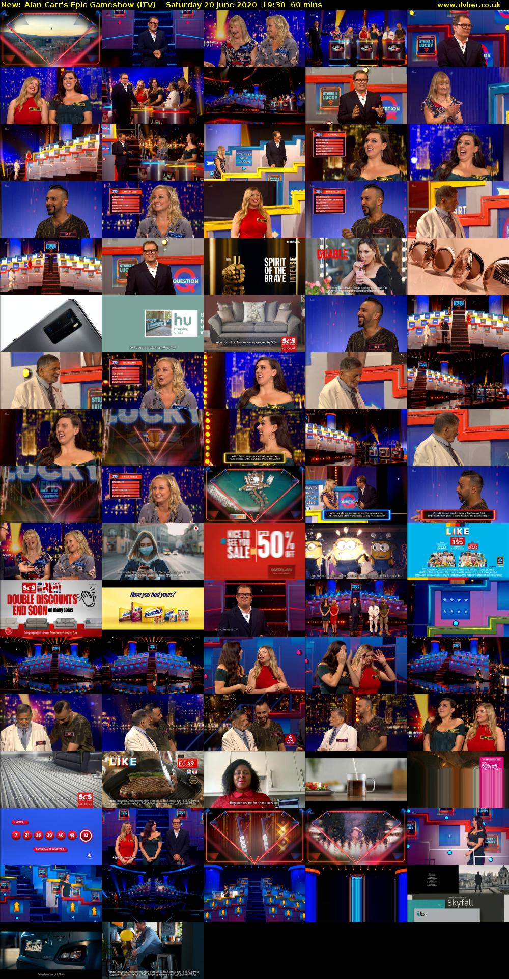 Alan Carr's Epic Gameshow (ITV) Saturday 20 June 2020 19:30 - 20:30