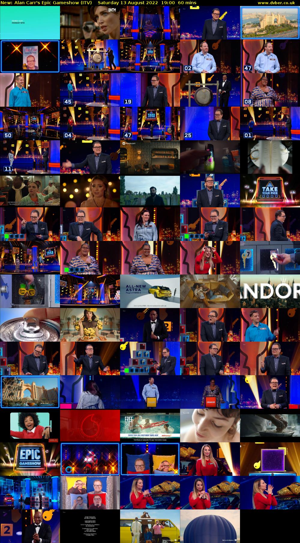 Alan Carr's Epic Gameshow (ITV) Saturday 13 August 2022 19:00 - 20:00