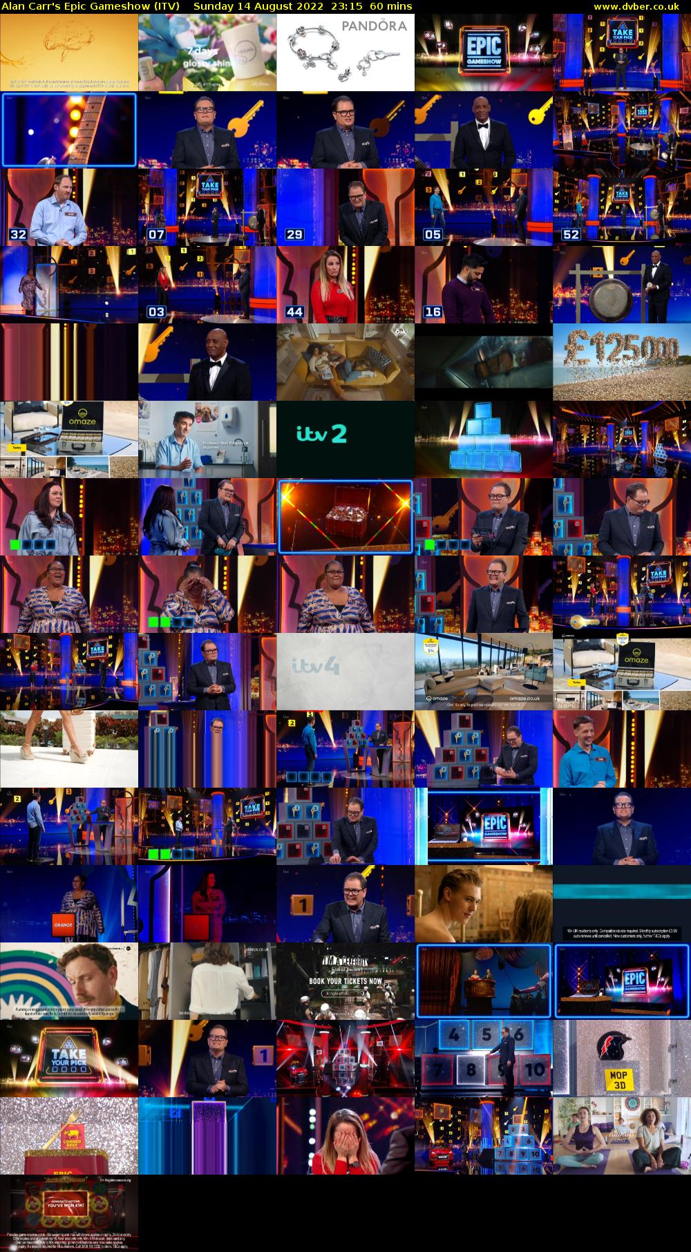 Alan Carr's Epic Gameshow (ITV) Sunday 14 August 2022 23:15 - 00:15