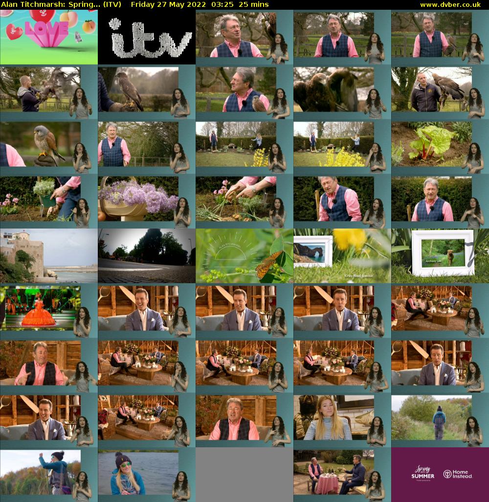 Alan Titchmarsh: Spring... (ITV) Friday 27 May 2022 03:25 - 03:50