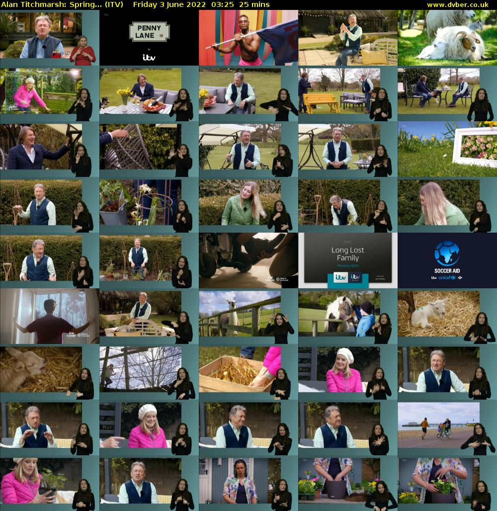 Alan Titchmarsh: Spring... (ITV) Friday 3 June 2022 03:25 - 03:50