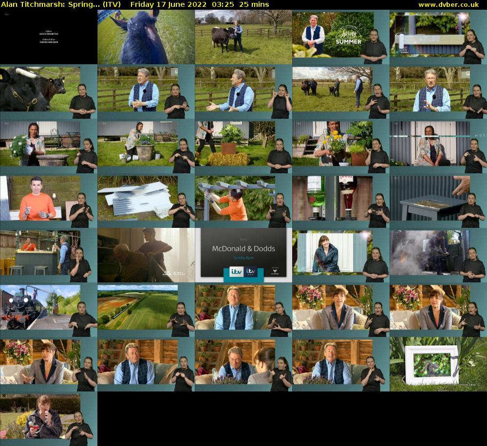 Alan Titchmarsh: Spring... (ITV) Friday 17 June 2022 03:25 - 03:50