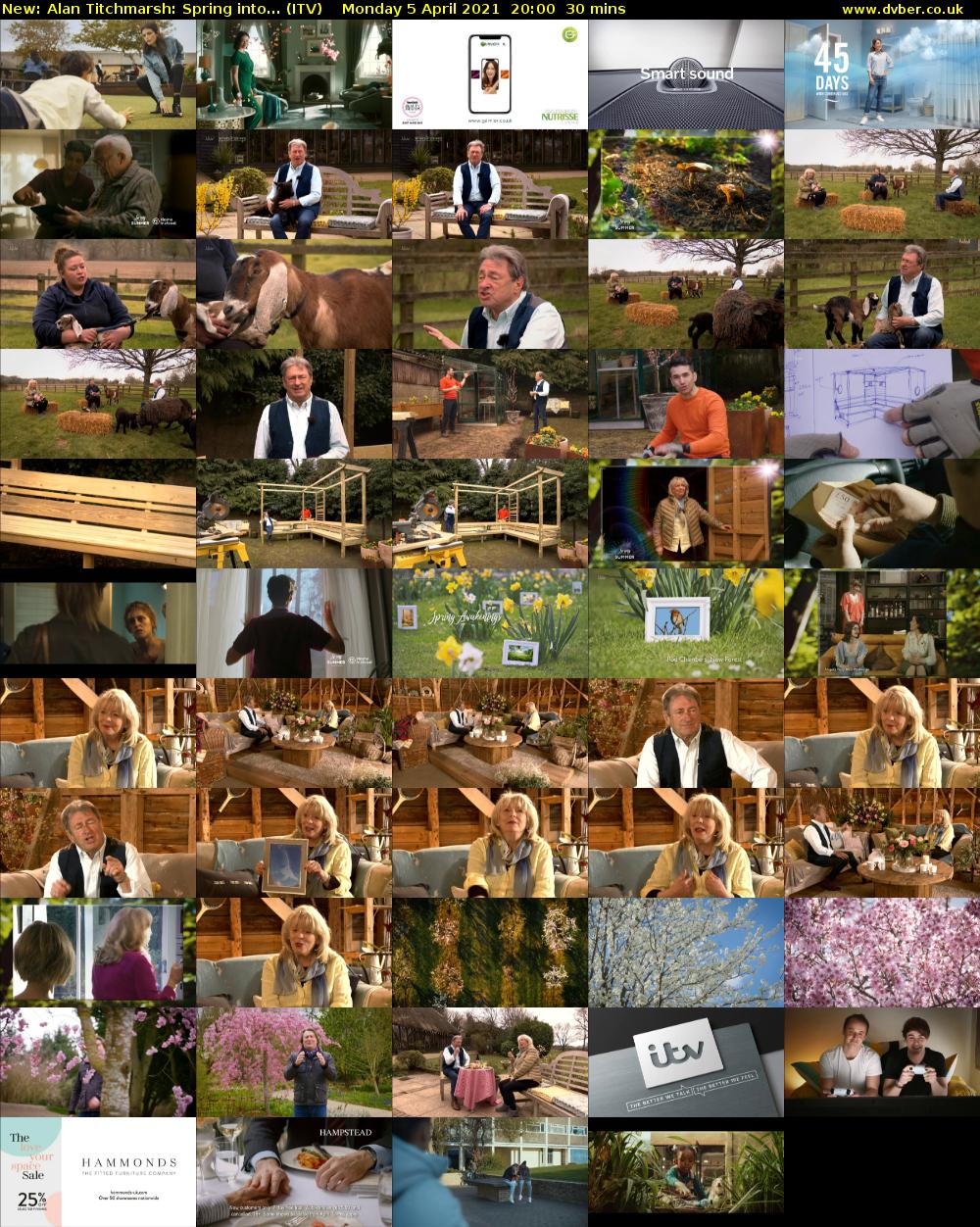 Alan Titchmarsh: Spring into... (ITV) Monday 5 April 2021 20:00 - 20:30