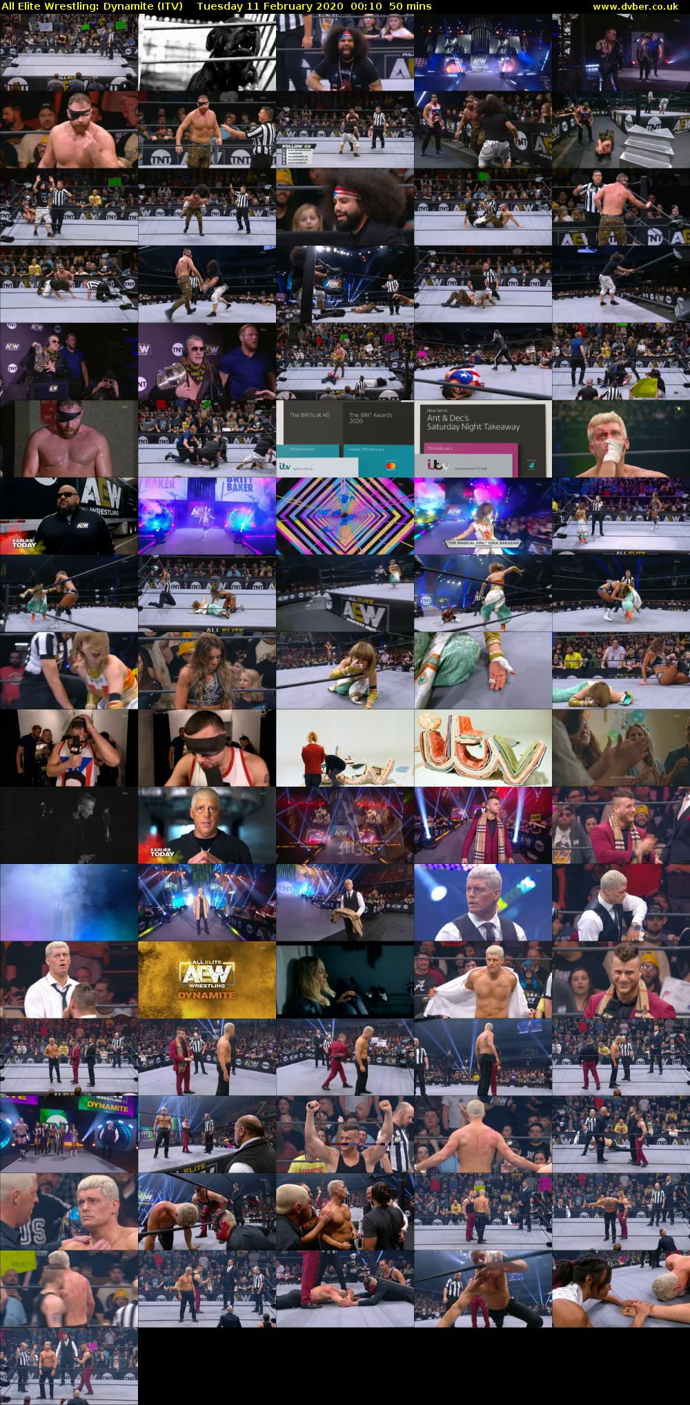 All Elite Wrestling: Dynamite (ITV) Tuesday 11 February 2020 00:10 - 01:00