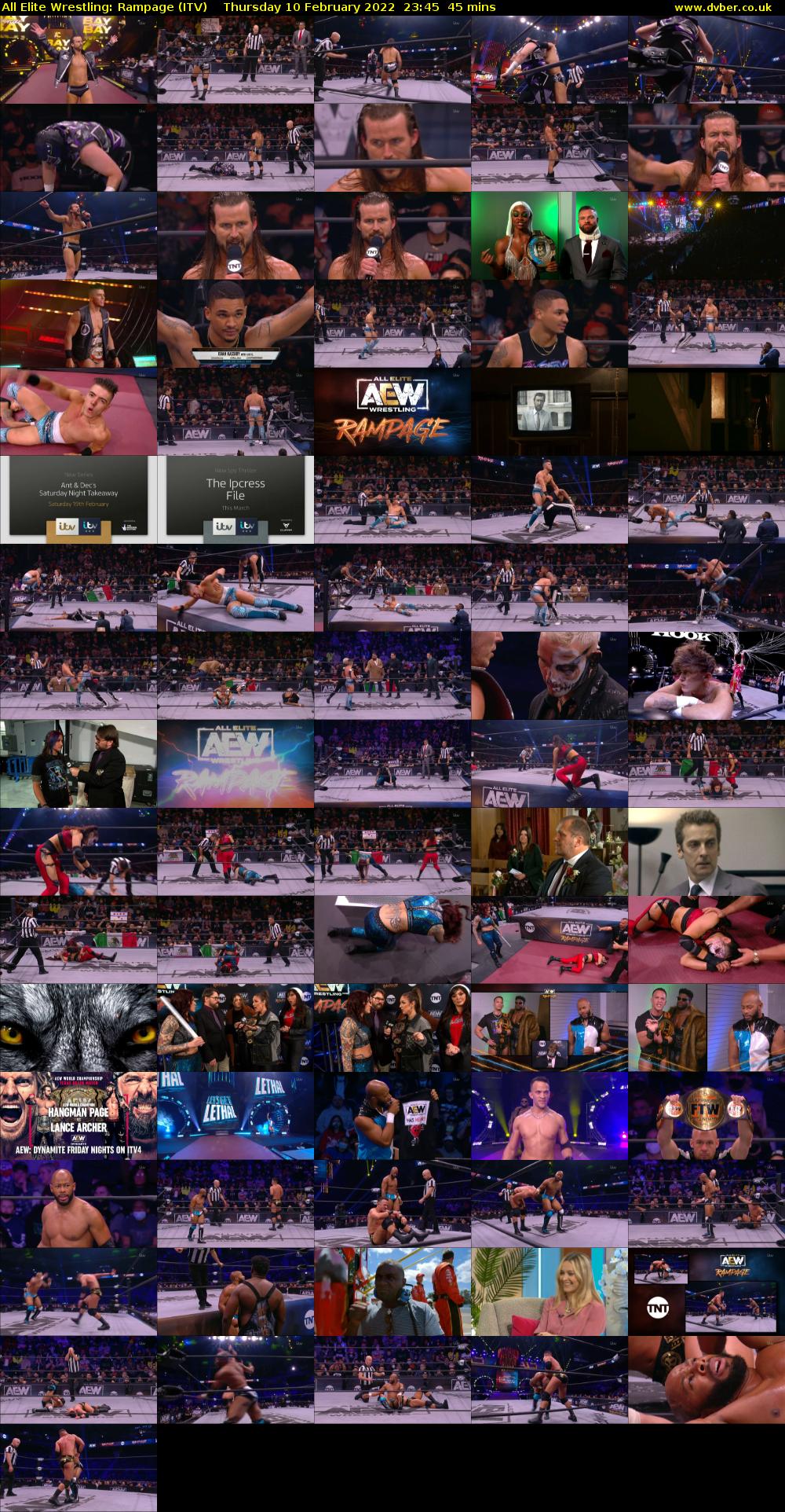 All Elite Wrestling: Rampage (ITV) Thursday 10 February 2022 23:45 - 00:30