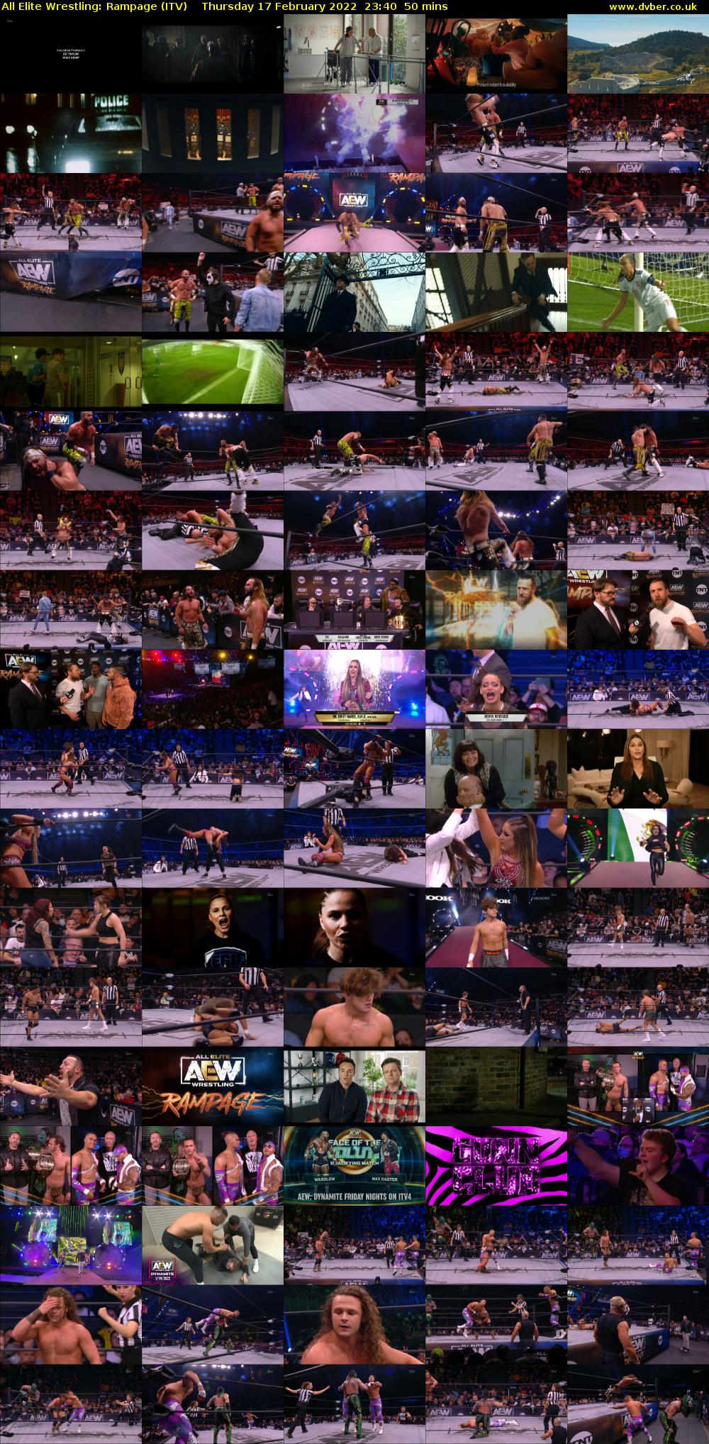 All Elite Wrestling: Rampage (ITV) Thursday 17 February 2022 23:40 - 00:30