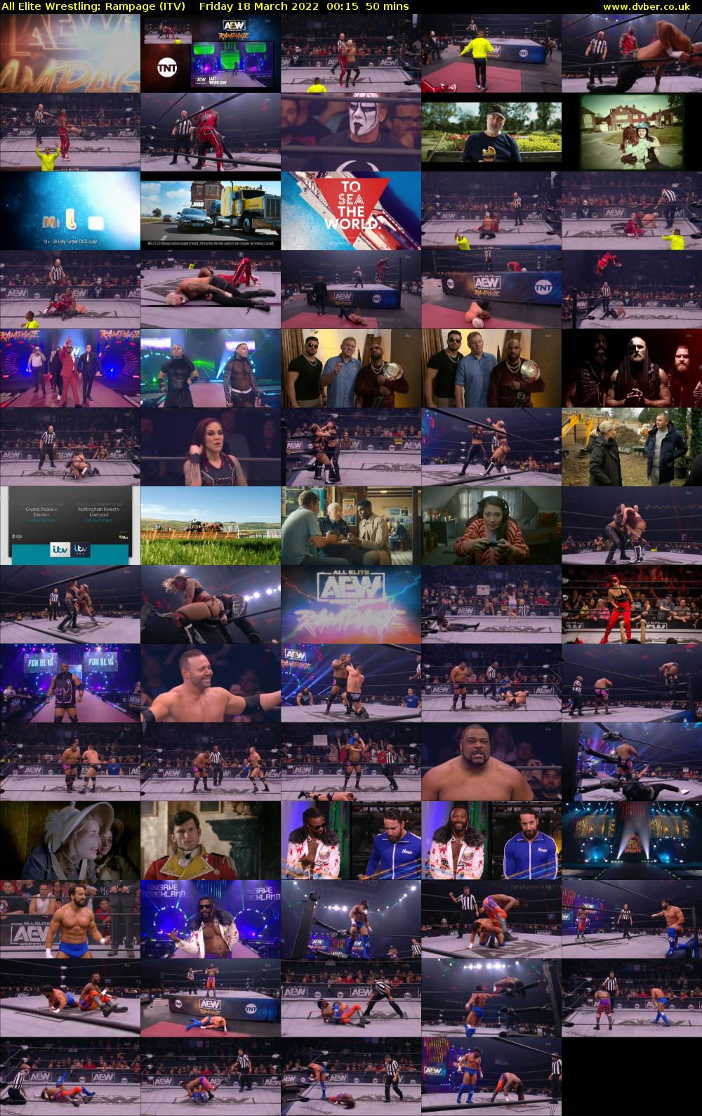 All Elite Wrestling: Rampage (ITV) Friday 18 March 2022 00:15 - 01:05