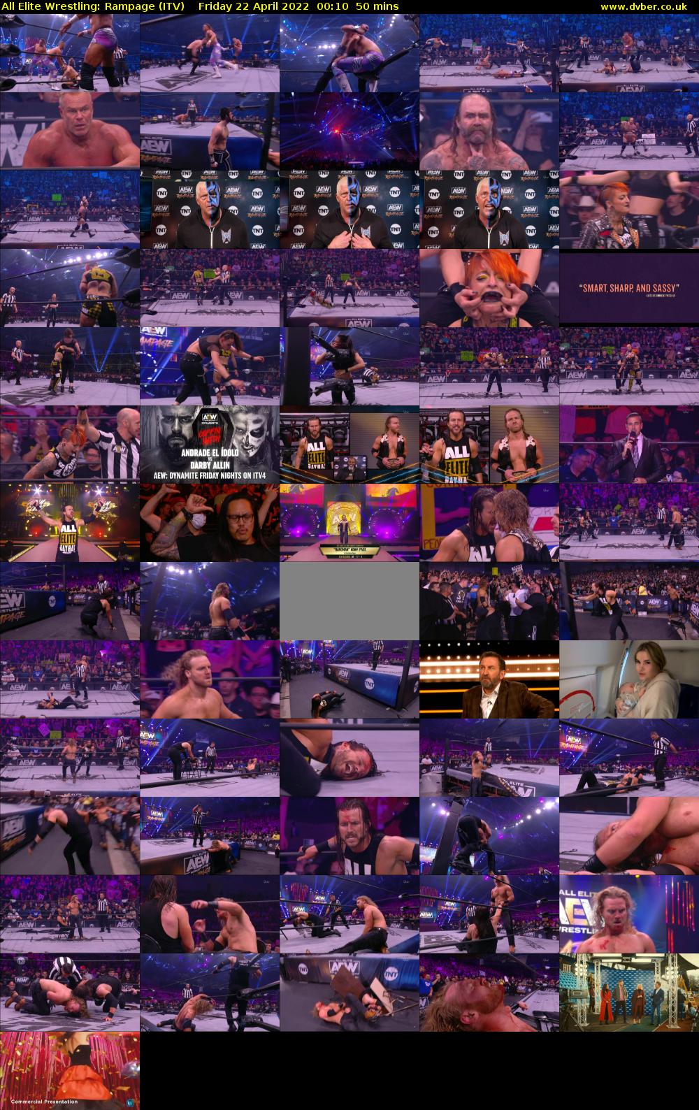 All Elite Wrestling: Rampage (ITV) Friday 22 April 2022 00:10 - 01:00