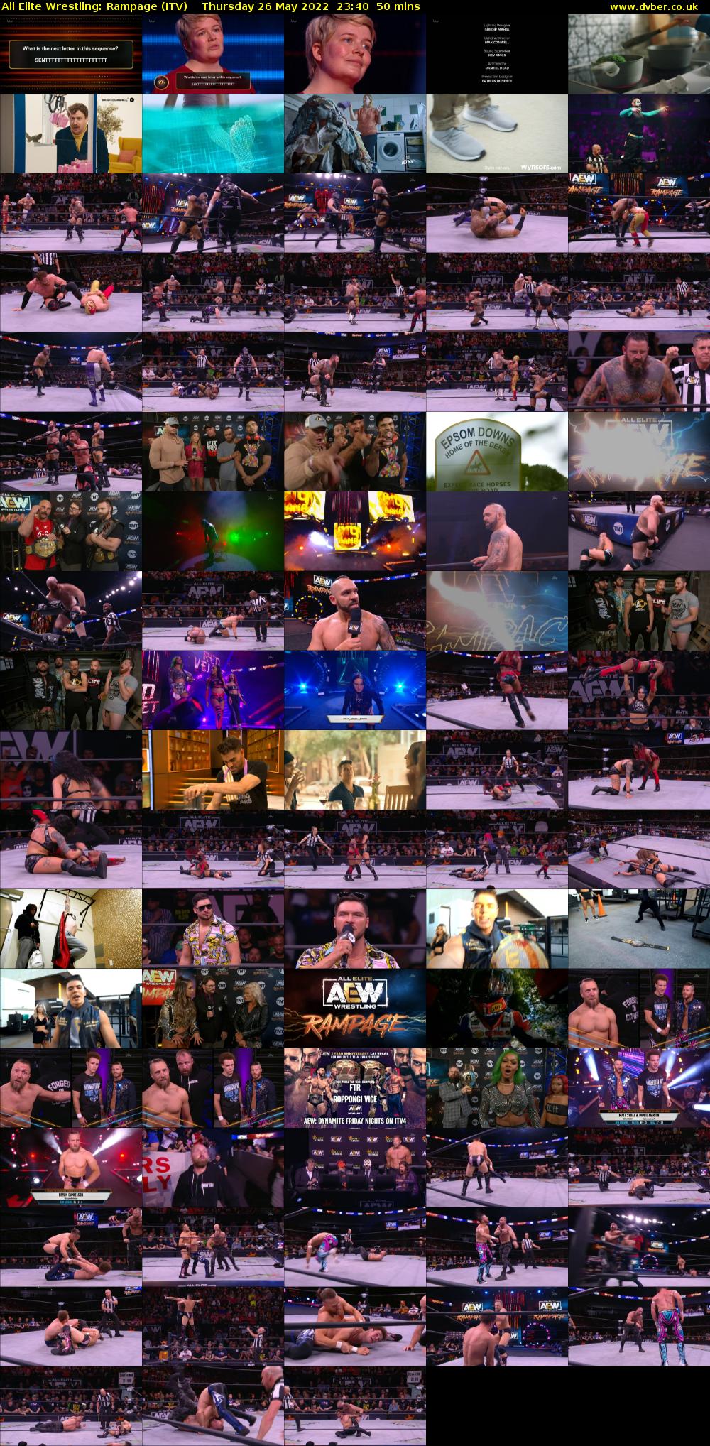 All Elite Wrestling: Rampage (ITV) Thursday 26 May 2022 23:40 - 00:30
