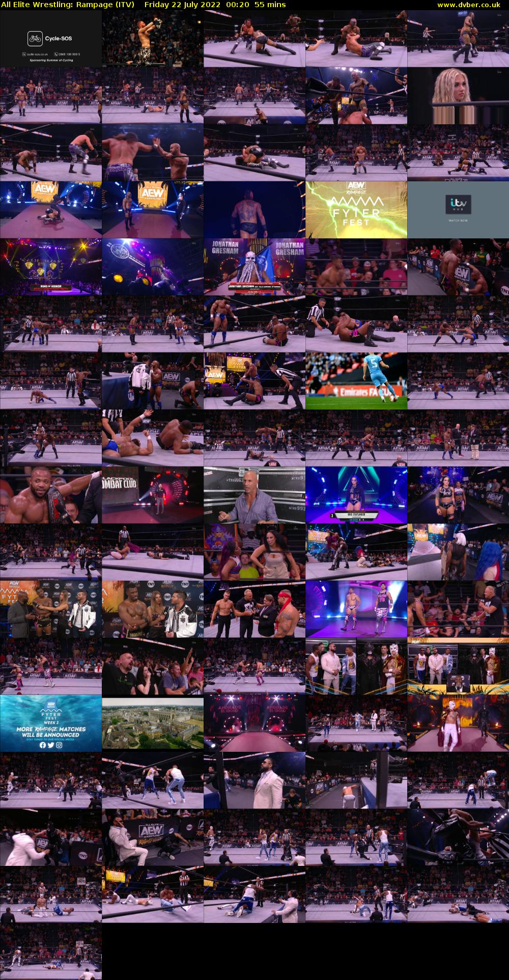 All Elite Wrestling: Rampage (ITV) Friday 22 July 2022 00:20 - 01:15