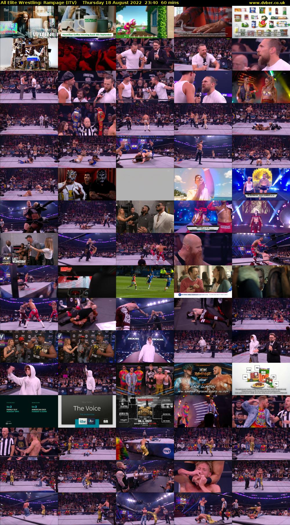 All Elite Wrestling: Rampage (ITV) Thursday 18 August 2022 23:40 - 00:40