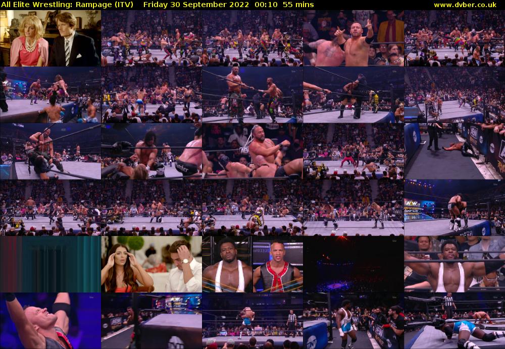 All Elite Wrestling: Rampage (ITV) Friday 30 September 2022 00:10 - 01:05