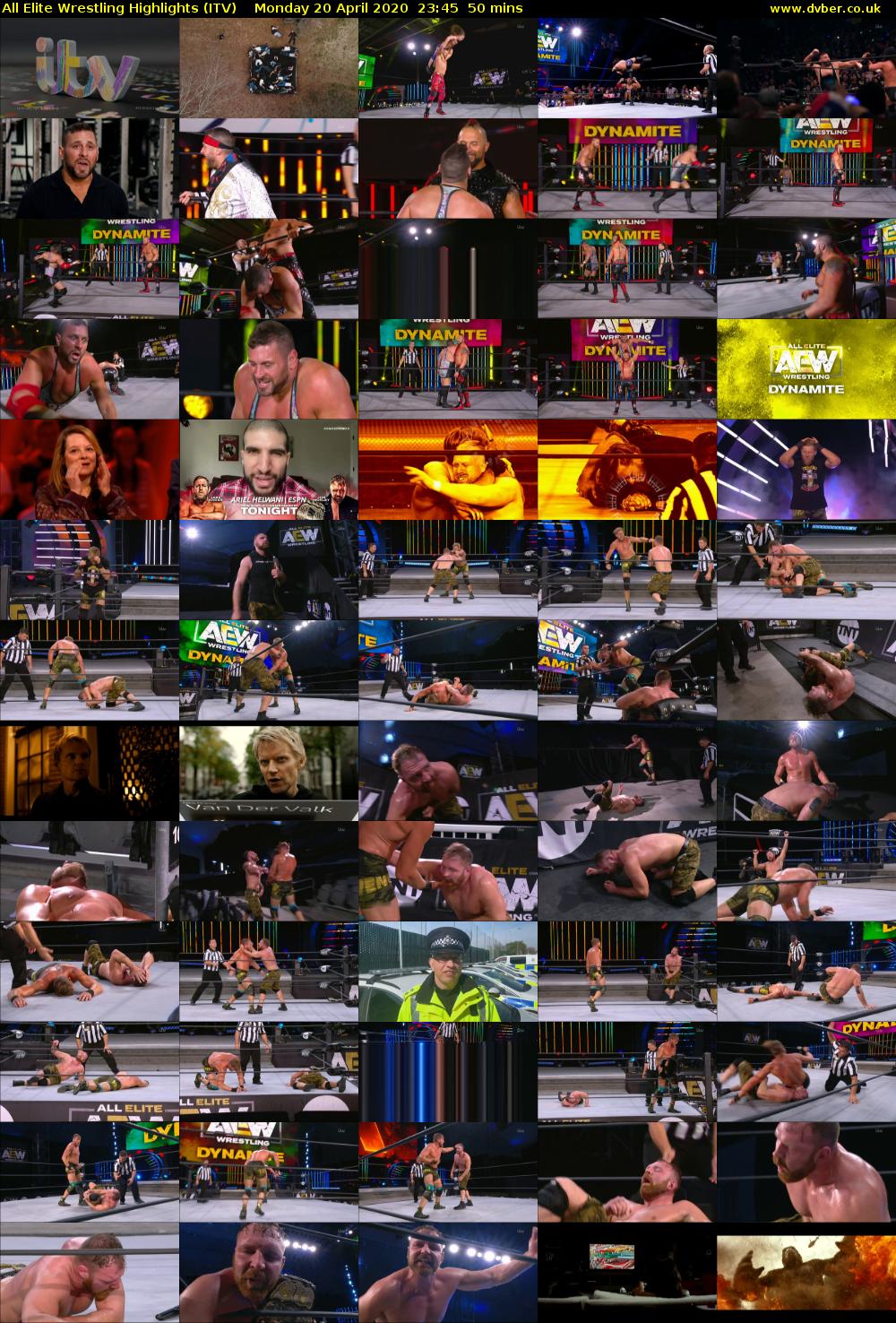 All Elite Wrestling Highlights (ITV) Monday 20 April 2020 23:45 - 00:35