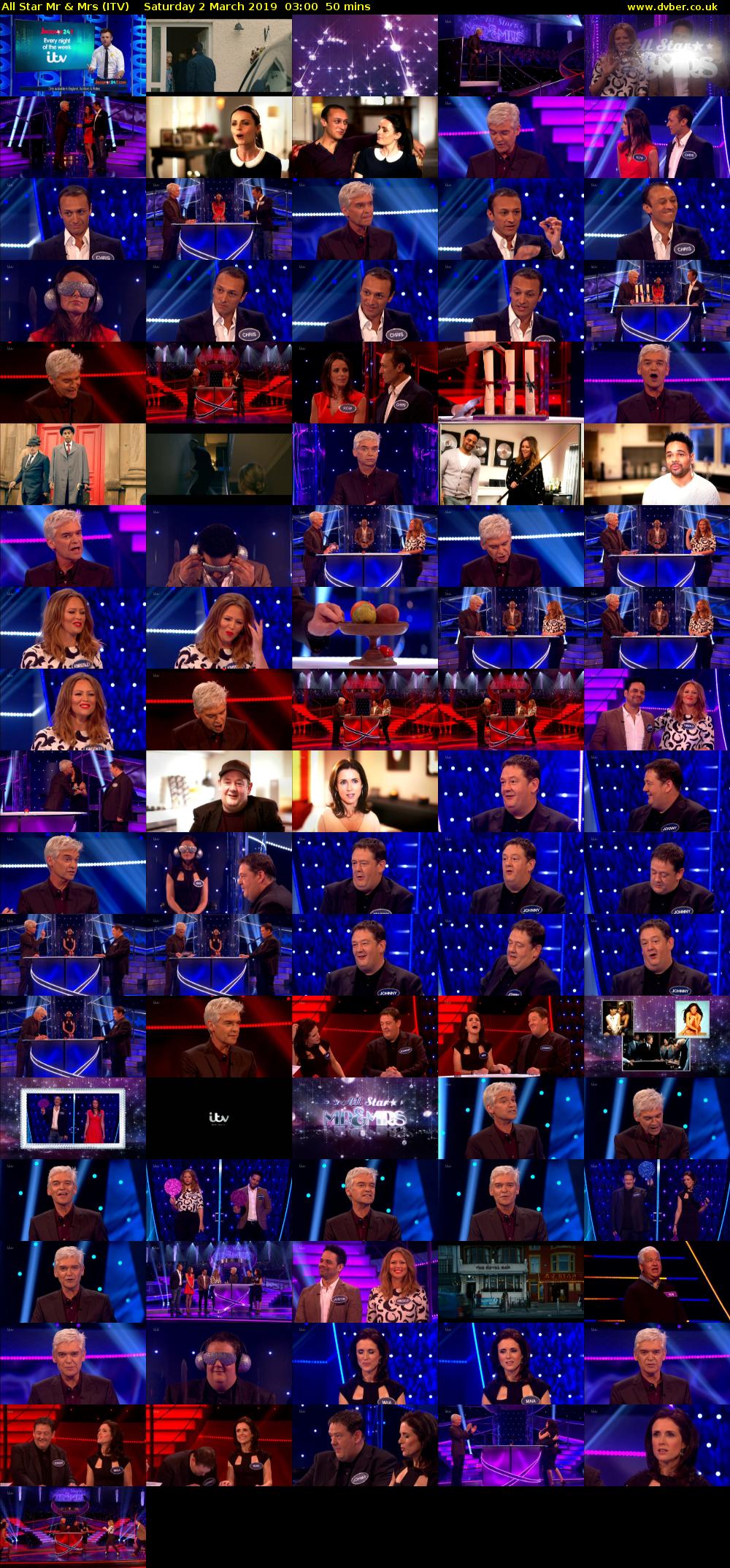 All Star Mr & Mrs (ITV) Saturday 2 March 2019 03:00 - 03:50