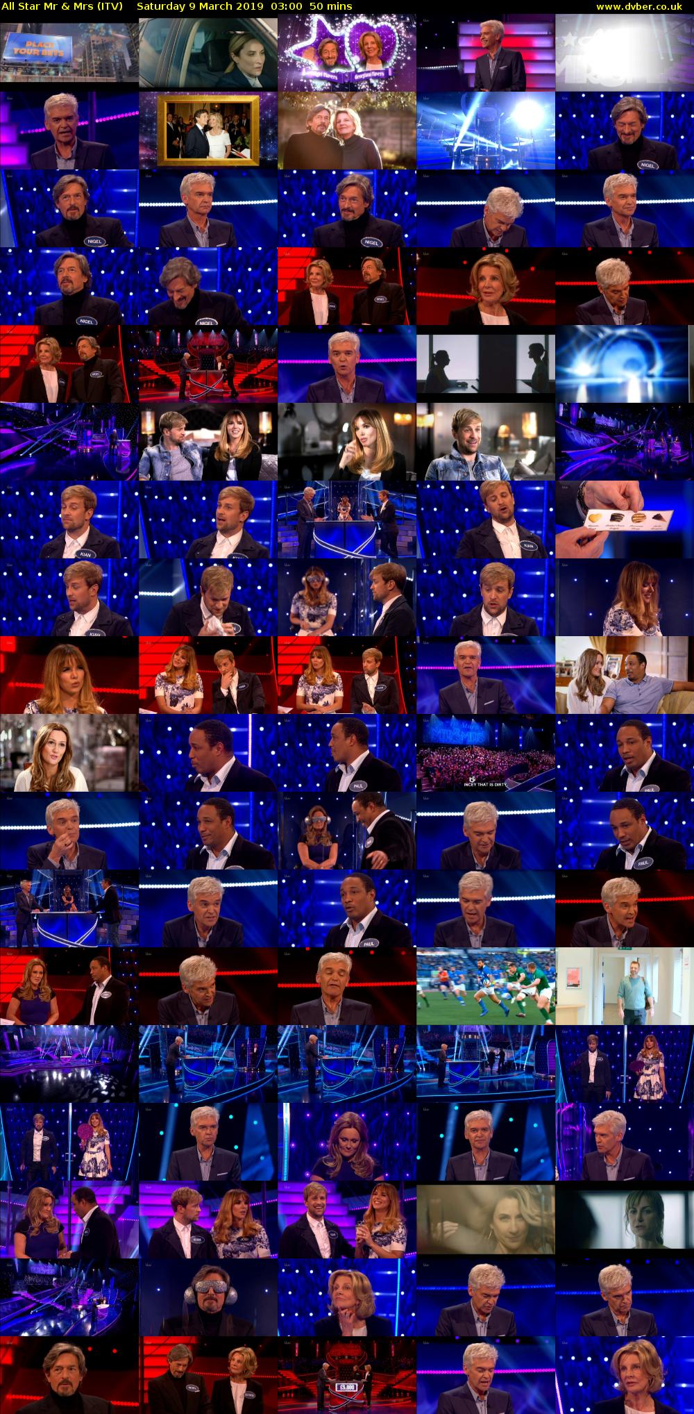 All Star Mr & Mrs (ITV) Saturday 9 March 2019 03:00 - 03:50