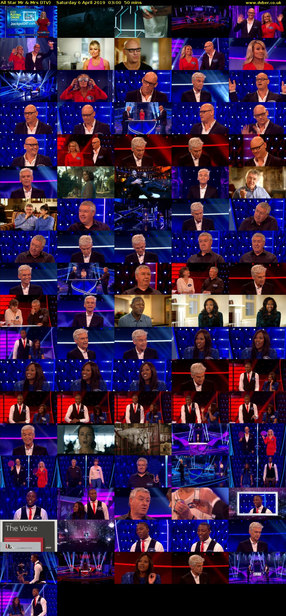 All Star Mr & Mrs (ITV) Saturday 6 April 2019 03:00 - 03:50