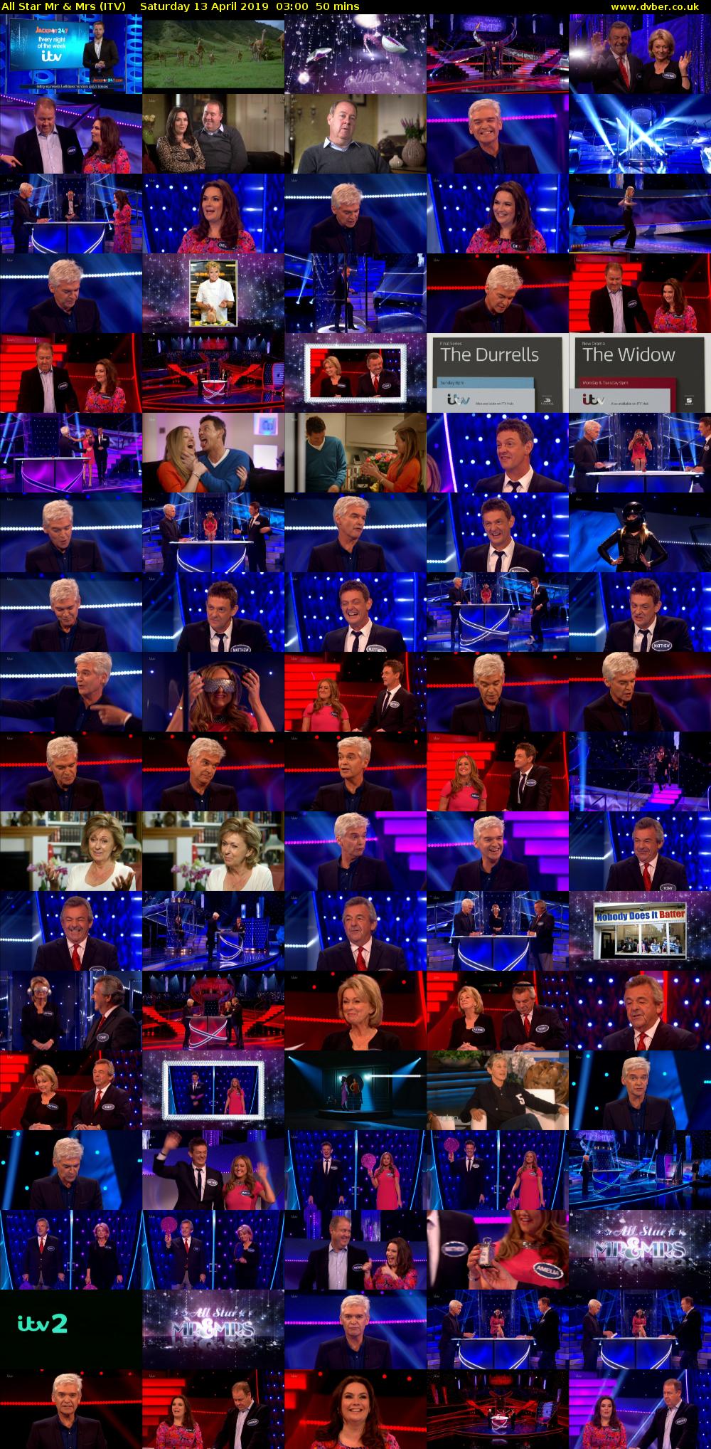 All Star Mr & Mrs (ITV) Saturday 13 April 2019 03:00 - 03:50
