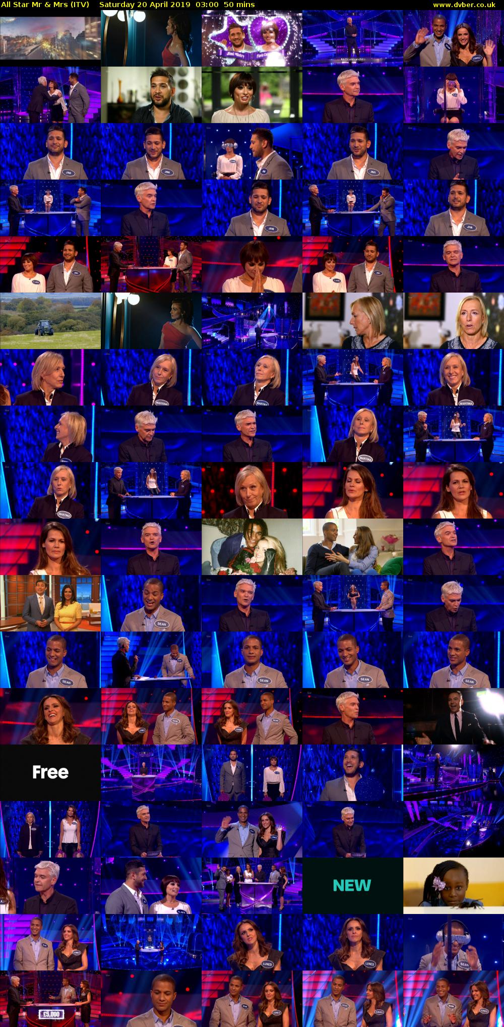 All Star Mr & Mrs (ITV) Saturday 20 April 2019 03:00 - 03:50