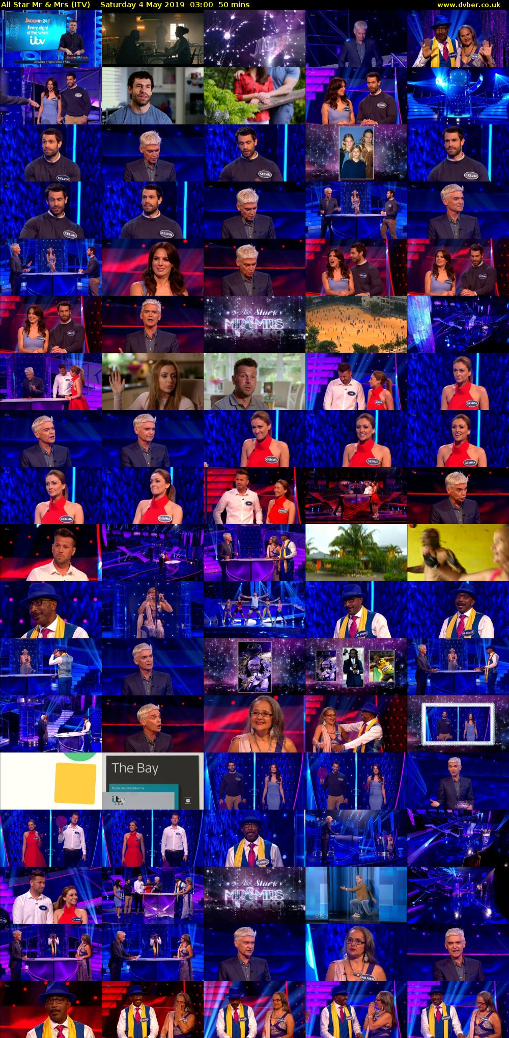 All Star Mr & Mrs (ITV) Saturday 4 May 2019 03:00 - 03:50