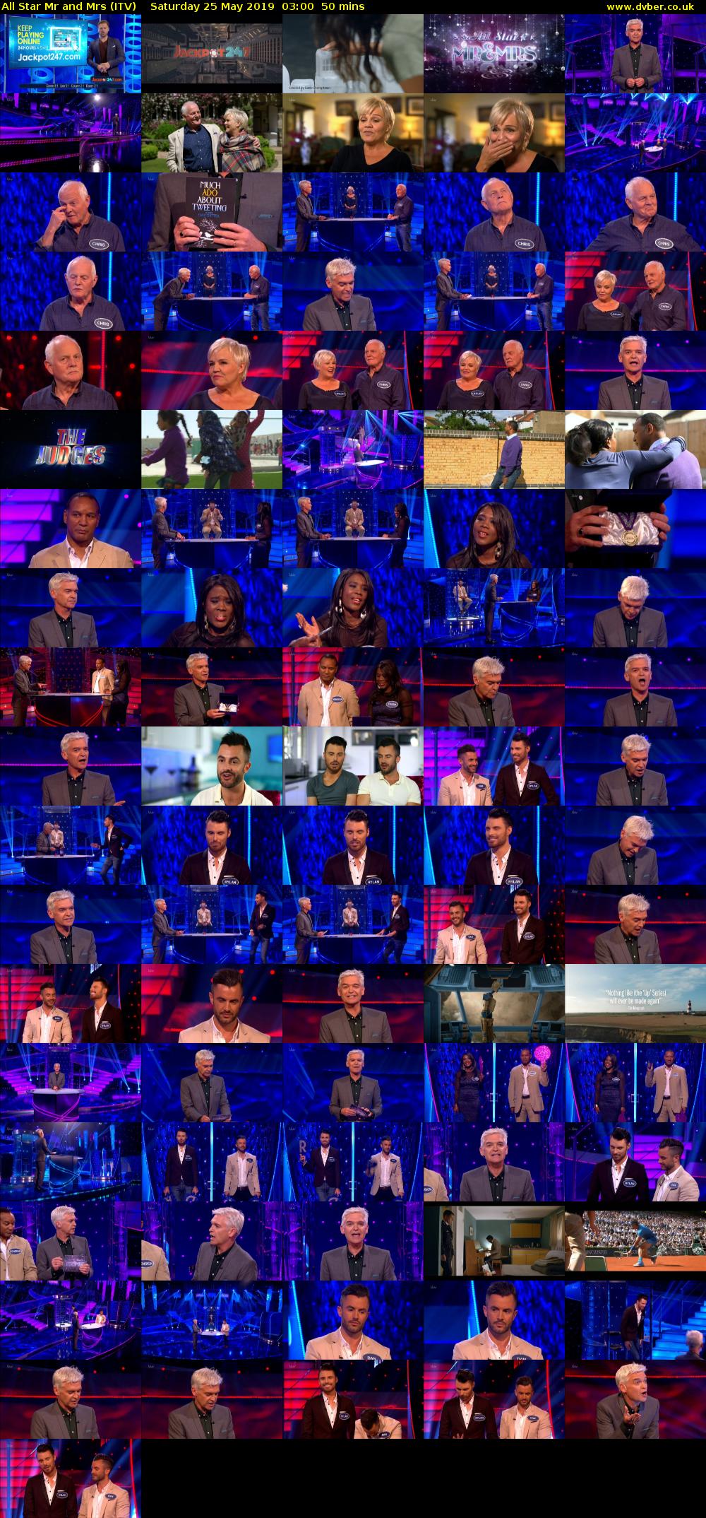 All Star Mr and Mrs (ITV) Saturday 25 May 2019 03:00 - 03:50