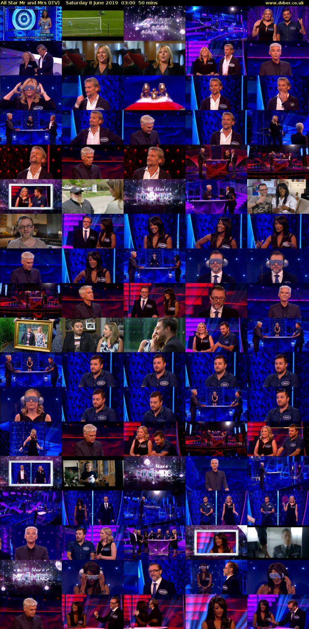 All Star Mr and Mrs (ITV) Saturday 8 June 2019 03:00 - 03:50