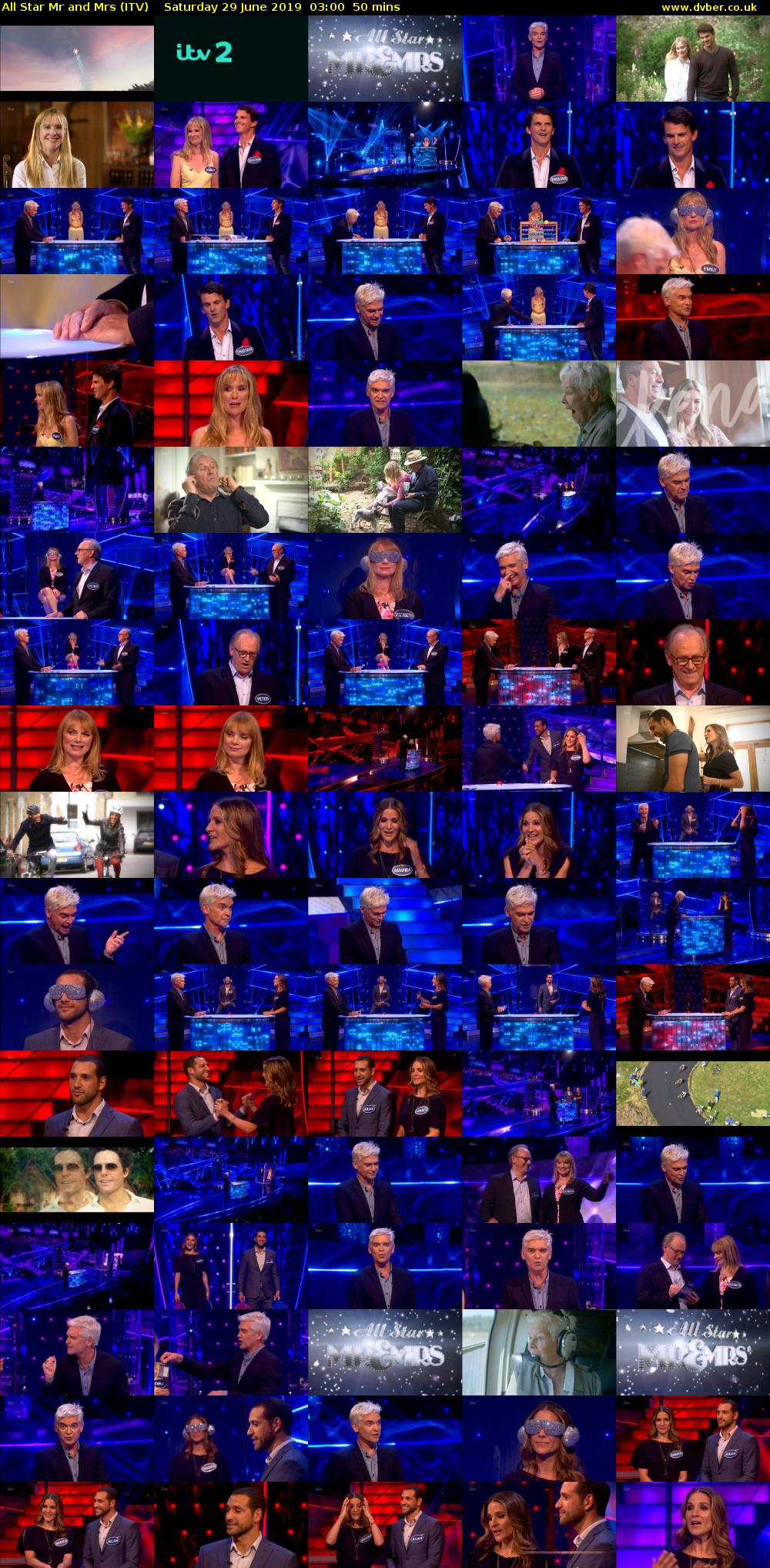All Star Mr and Mrs (ITV) Saturday 29 June 2019 03:00 - 03:50