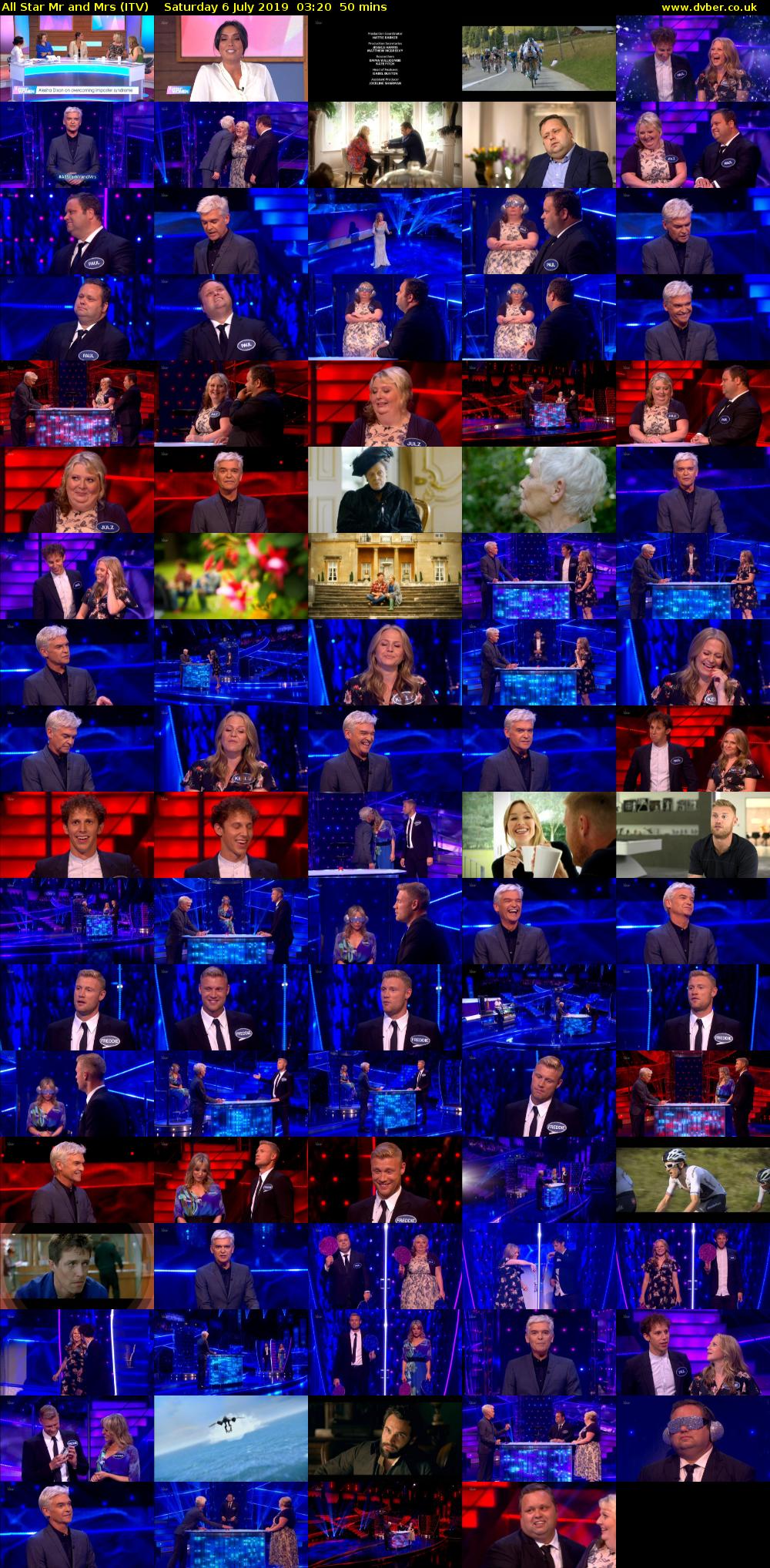 All Star Mr and Mrs (ITV) Saturday 6 July 2019 03:20 - 04:10
