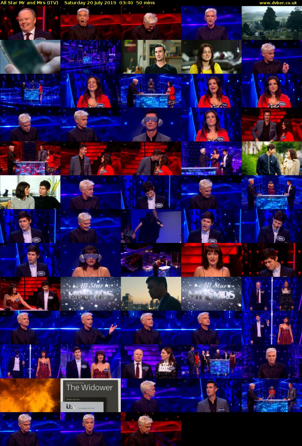 All Star Mr and Mrs (ITV) Saturday 20 July 2019 03:40 - 04:30