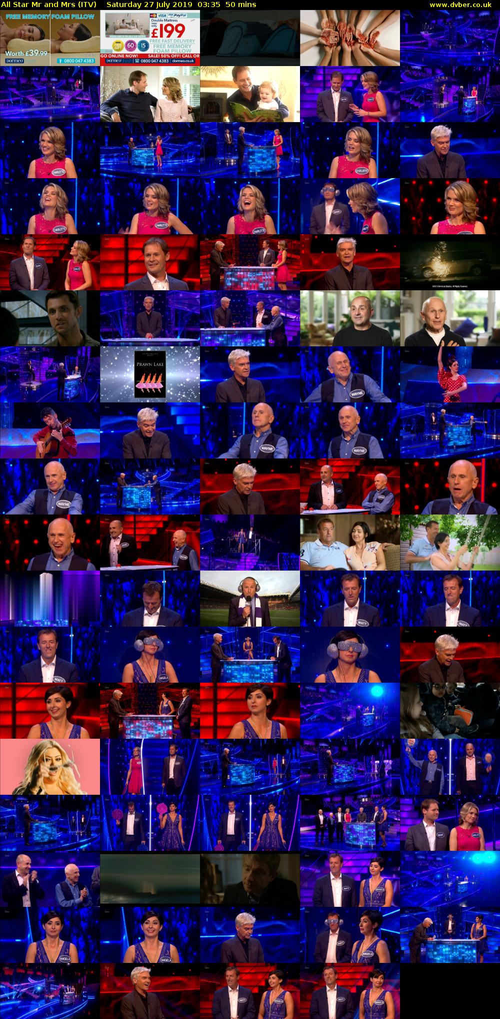 All Star Mr and Mrs (ITV) Saturday 27 July 2019 03:35 - 04:25